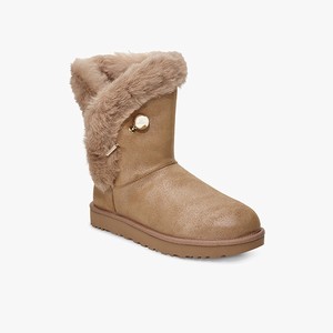 Ugg Classic Fluff Pin Women Classic Boots Brown (3750GHDQI)